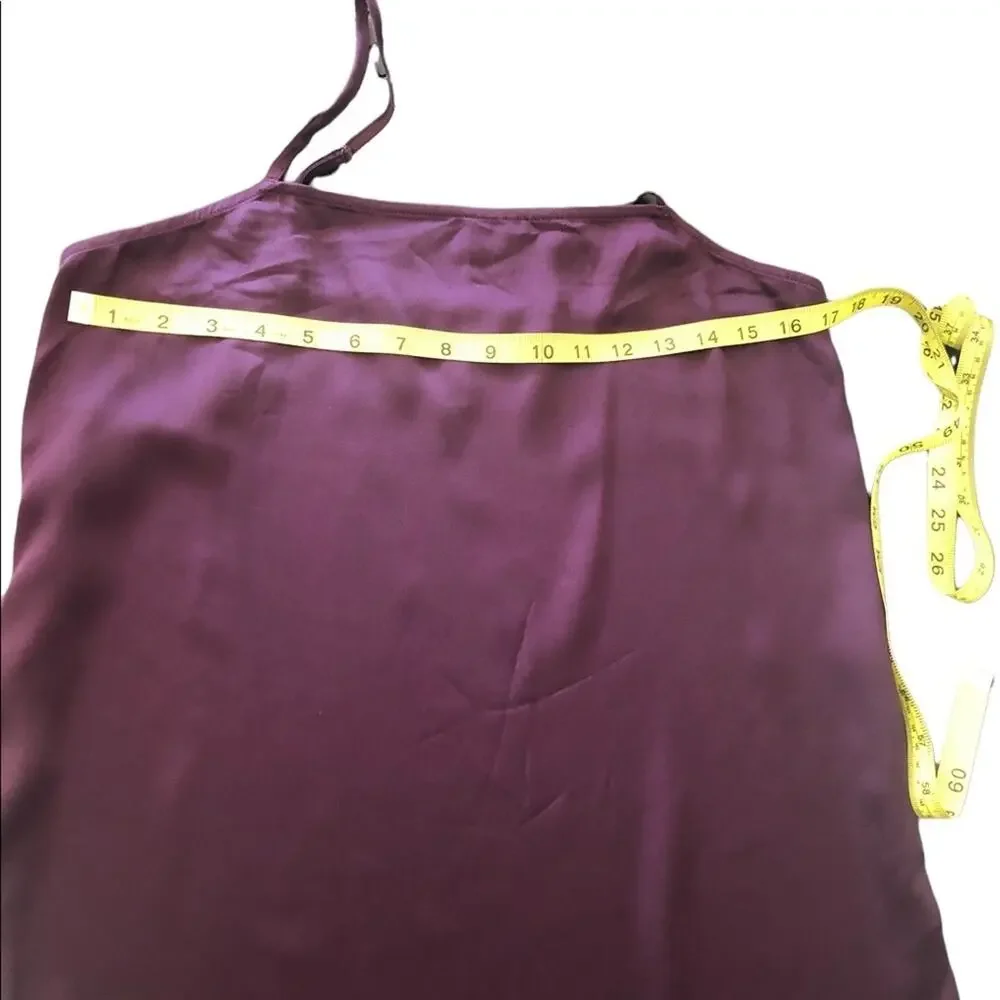Kensie Slip Dress Small Evening Formal Y2K Silk Spaghetti Straps Mini Purple - Picture 6 of 8